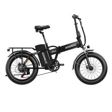 AOANGO Vélo électrique pliant, batterie amovible 48 V 50 Ah, moteur moyeu arrière 250 W (puissance de pointe), pneus larges de 20 pouces, 7 vitesse