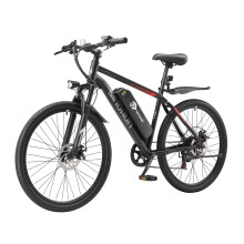 Vélo électrique SINOHON EM200D 36V 10,4Ah, moteur nominal 500W (pic 750W), 25 km/h, cadre en acier, noir