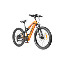 Vélo électrique Paselec GS9 27,5 pouces, cadre en aluminium à suspension intégrale, moteur moyeu arrière 500W, batterie 48V 13Ah, orange