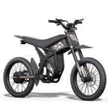 Ridingtimes GT73PRO — moto tout-terrain électrique, moteur à moyeu arrière, batterie dans le cadre, noire