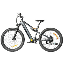 Paselec GS9 Vélo électrique 27,5 pouces tout-suspendu, cadre en aluminium, moteur moyeu arrière de 500 W, batterie 48 V 13 Ah, gris