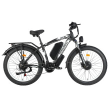 PHILODOO H8 Vélo électrique à transmission intégrale, deux moteurs à moyeu de 1000 W, batterie 48 V 23 Ah, pneus Fat 26  4,0 pouces, cadre en a