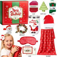 (Christmas C)Holiday Countdown Calendar Unicorn Mermaid Decor Toy Gift For Girls Festive Kids