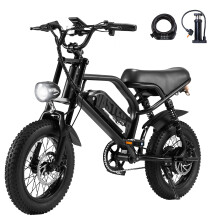 AVDLEU A13+ vélo électrique tout-terrain pour jeunes 16 pouces, batterie amovible 36V 12,8Ah, moteur moyeu arrière 250W (UE), pneus larges 16x3,0,