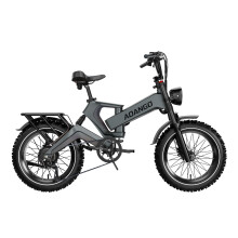Vélo électrique AOANGO K6F 48V 35Ah, batterie cachée, pneus 20x4" fat, suspension intégrale, freins à disque hydrauliques doubles - Noir
