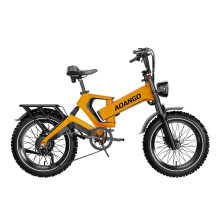 Vélo électrique AOANGO K6F 48V 35Ah, batterie cachée, pneus FAT 20x4", suspension complète, freins à disque hydrauliques doubles - Orange