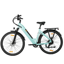 Vélo électrique KAISDA K608, batterie 36V 20Ah (DMEGC), moteur 250W, transmission Shimano 7 vitesses, pneus 282.0, cadre en aluminium 6061, bleu