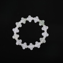 (Green)Tianshan Jade Style Beaded Bracelet With Heart Star Clover Shapes For Use Daily