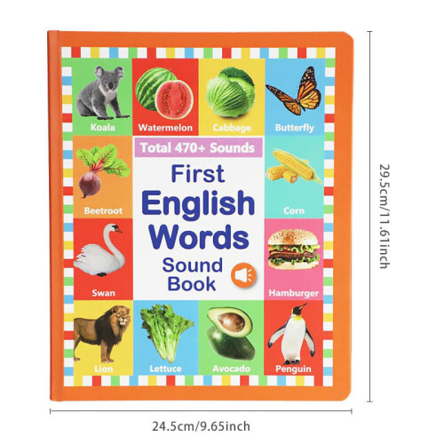 Childrens Educational English Word Book With Touch Response For Fun Learning