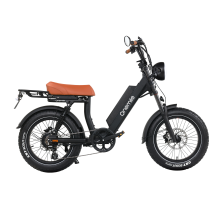 Onemile M40 PRO, vélo électrique à cadre bas, moteur 52 V 850 W, pneus CST 20x4.0, Shimano 7 vitesses, noir