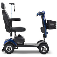 Scooter de mobilité Sweetrich MAX PLUS, moteur 300 W, batterie au plomb de 20 Ah, autonomie 25 km, 6 km/h, bleu