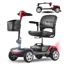 Sweetrich S1 SPORT Scooter de mobilité, moteur de 300 W, batterie au plomb de 12 Ah, autonomie de 15 km, capacité de 136 kg, rouge