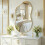 (Gold) 50x91cm Irregular Bathroom Wall Mirror Alu 1