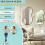 (Gold) 50x91cm Irregular Bathroom Wall Mirror Alu 2