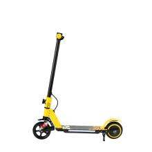 SIMATE S5 Trottinette électrique pour enfants - pliable avec suspension avant, moteur à moyeu arrière, affichage numérique sur le guidon, jaune