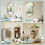 (Gold) 50x91cm Irregular Bathroom Wall Mirror Alu 8