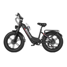 Nathaniel SYR-08 Vélo électrique - Deux moteurs moyeu 21000W, Batterie 48V 20Ah, Pneus fat 204,0, Cadre en aluminium - Noir