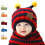 (Blue)Childrens Beeshaped Hat Fivepointed Star Decoration Twopiece Plush Material 10