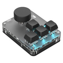 4 Key 1 Knob Keyboard Customizable Programmable Macro USB Keyboard Acrylic TYPE C Connection with RGB Light