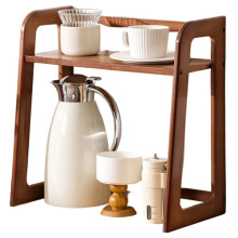 Cup Holder Storage Rack Desktop Doublelayer Coffee Cup Tea Set Storage Cup Rack Coffee Utensil Storage the Table Gift B