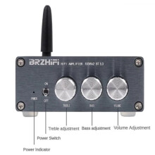 BRZHIFI HIFI 5.3 Digital Power Amplifier Home Car DIY Stereo HiFi Amp, 100W X 2 Version (Power Supply Not Included)