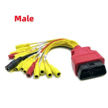 OBD Universal Jumper Car Connector Plug 16 Pin Male Female Fault Diagnosis Tool Brush ECU Jumper
