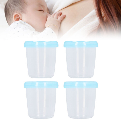 Muttermilch Aufbewahrung 4 Becher 180 ml mit 1