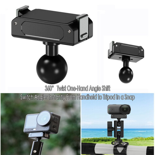 For  Action 6 Osmo  Camera Quick Release Magnetic Base Mount Dual Claw Buckle 17mm  Tripod Adapter 2