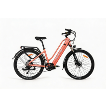 Vélo électrique HedaTX TX10, cadre en aluminium 27,5 pouces, batterie 48 V 15,6 Ah, moteur arrière 350 W, freins à disque hydrauliques – rose-ro