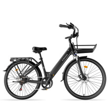 E-BYCCO V1 vélo électrique, moteur 36 V 350 W, batterie 36 V 15,6 Ah, Shimano 7 vitesses, cadre en alliage d'aluminium — gris