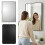 (Black) 90x60cm Rectangle Bathroom Mirror HD Glass 5