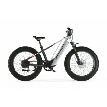 Cyrusher Zenith Vélo électrique 52 V 15 Ah, moteur 250 W, Shimano 7 vitesses, freins à disque hydrauliques, cadre en aluminium - argent