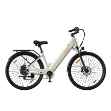 Vélo Pedelec électrique PIXAR 36 V 250 W, batterie EVE 36 V 13 Ah, Shimano 7 vitesses, pneus Kenda 28 x 1,95'', blanc