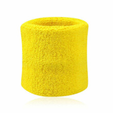 (Yellow2,8*8cm)Wrist Sweat Band Sports Gym Sweatband Fitness Towel Fancy Dress Run Wristband