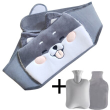 (Greyhound)Plush Waist Protection Warm Water Bag Hot Compress Warm Waist And Hand In Winter
