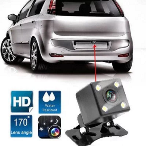 4 Led Lights Reversing Camera Car Rear View Camera 170 Degree Wide Angle Screen 1