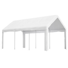 Tente de fête extérieur blanc de 3 x 6 mètres avec doubles portes et fenêtres ventilées