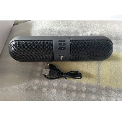 (Black)Capsule Shaped Wireless Bluetooth Speaker Portable Mini Audio Outdoor Use Gift