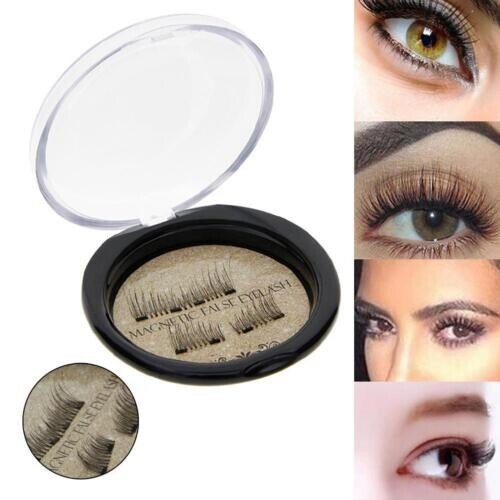 (09#-Double Magnet)3d Dual Magnetic False Eyelashes Eye Lashes Handmade 4x 2 Pairs Set 2