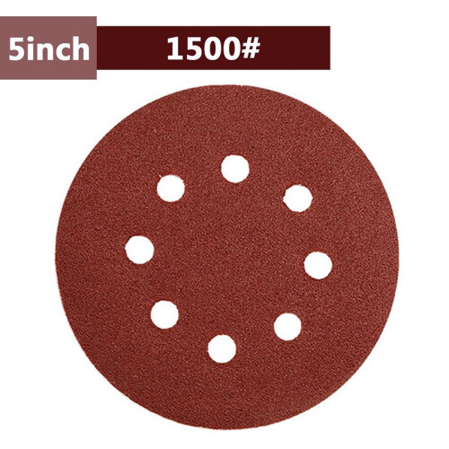 (1500Grit)10pcsset 5inch 8hole Sanding Discs 402000 Grit Hook Loop Tools Polishing