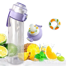 Sports Air Water Bottle BPA Drinking Bottles,650ML Fruit Fragrance Water Bottle, with 1 Flavour pods %0 Sugar Water Cup, for Gym and Outdoor Gift