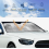 Car Windscreen Sun Shade, Foldable Front Window UV Protection Cover, 130 x 60 cm, Lightweight Silver Reflective Visor 2