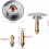 Pop-Up Basin Waste Plug, Click-Clack Spring Drain Fitting for Bathroom Sink, Push-Button Design, Chrome Finish 2