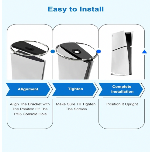 Vertical Console Stand with Screwdriver, Stable Space Saving Holder Base for Disc and Digital Editions, Easy Installation 2