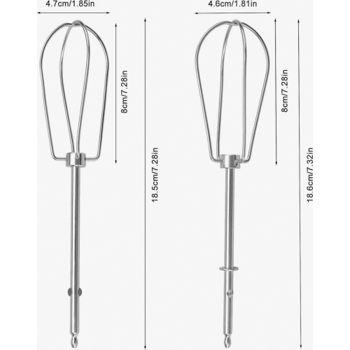 2 Pack Hand Mixer Beaters Replacement Whisk Attachments for Even Mixing Blending and Baking Kitchen Cooking Accessories 1