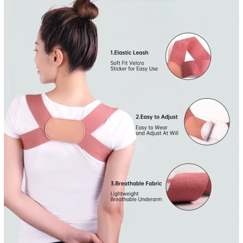 2 Pack Posture Corrector for Men and Women, Adjustable Upper Back Support Brace, Shoulder Alignment Trainer for Daily Wear 2