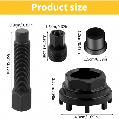 Bike Crank Puller and 42 mm Lockring Tool, Compact Bottom Bracket Crank Arm Remover for Multiple Bicycle Types 1