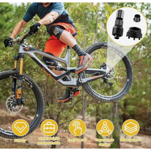 Bike Crank Puller and 42 mm Lockring Tool, Compact Bottom Bracket Crank Arm Remover for Multiple Bicycle Types 2