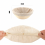 2 Pack Baker's Linen Cloths 25 cm for Bread Dough Proofing, Includes Dough Scraper, Linen Inserts for Proofing Baskets 2