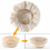 2 Pack Baker's Linen Cloths 25 cm for Bread Dough Proofing, Includes Dough Scraper, Linen Inserts for Proofing Baskets 5